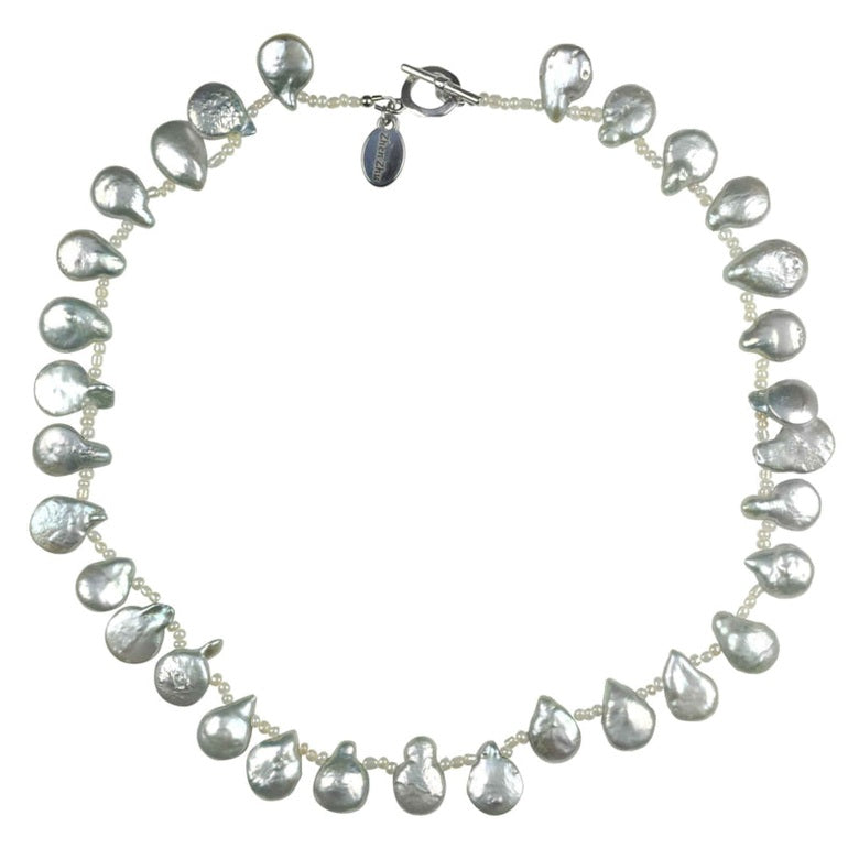 Zoetwater parelketting met grijze parels | Little Grey Coin