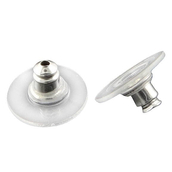 Achterkantjes van blauwe edelstenen oorknopjes met agaat, gouden stras steentjes en edelstaal | Golden Bright Blue Agate