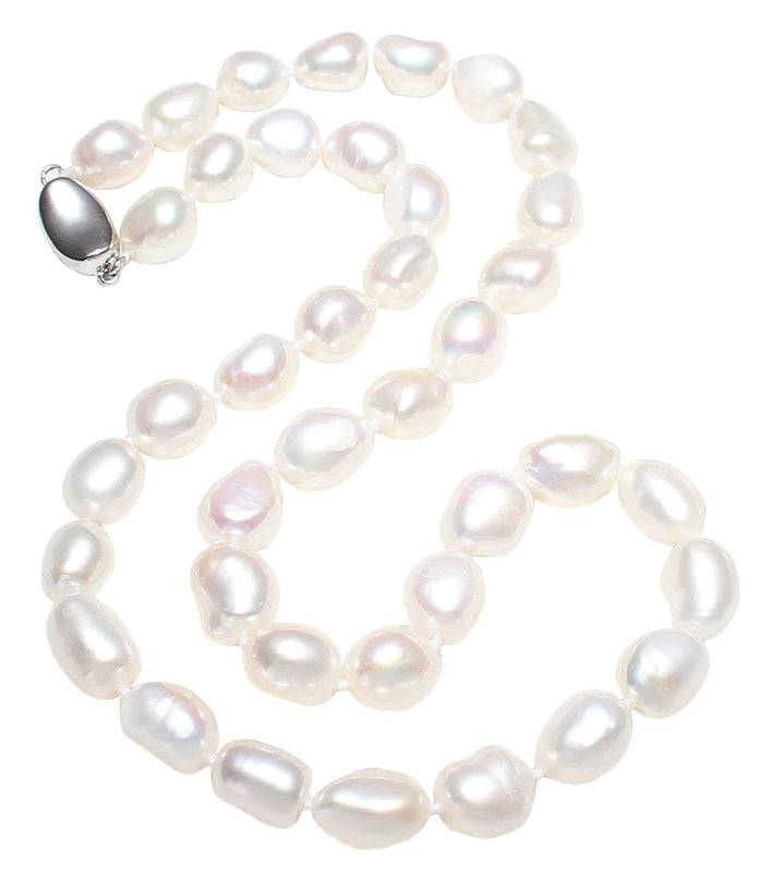 Handgeknoopte parelketting met witte parels | Wina