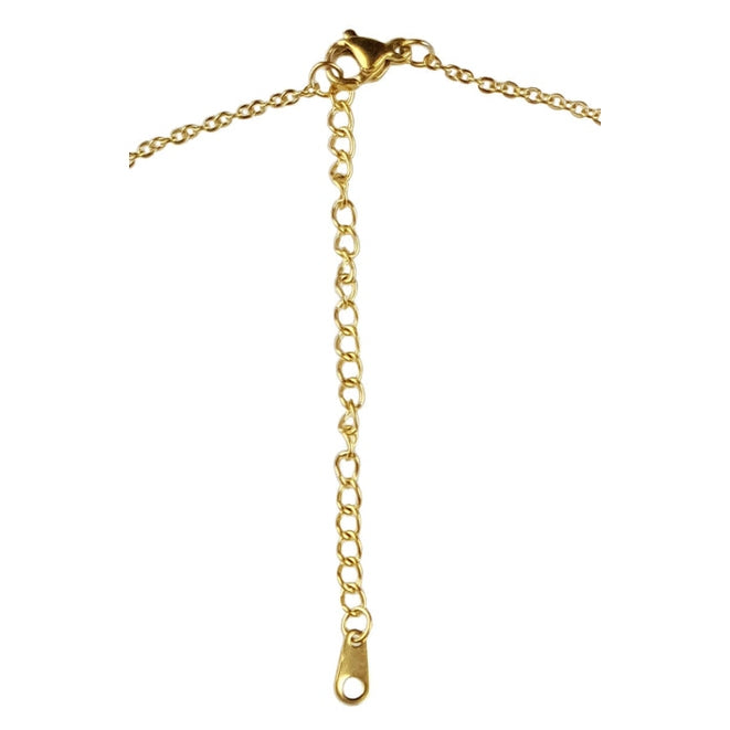 Slotje van schelpen ketting met shell schelp en goud edelstaal | Gold Sea Shel Panther
