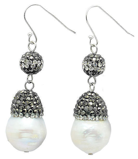 Zoetwater parel oorbellen Bright Pearl Dangling Nut