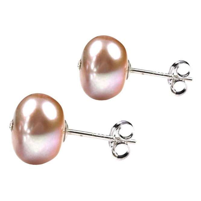 Cadeau set zoetwater parel oorbellen Mea Bling W-P