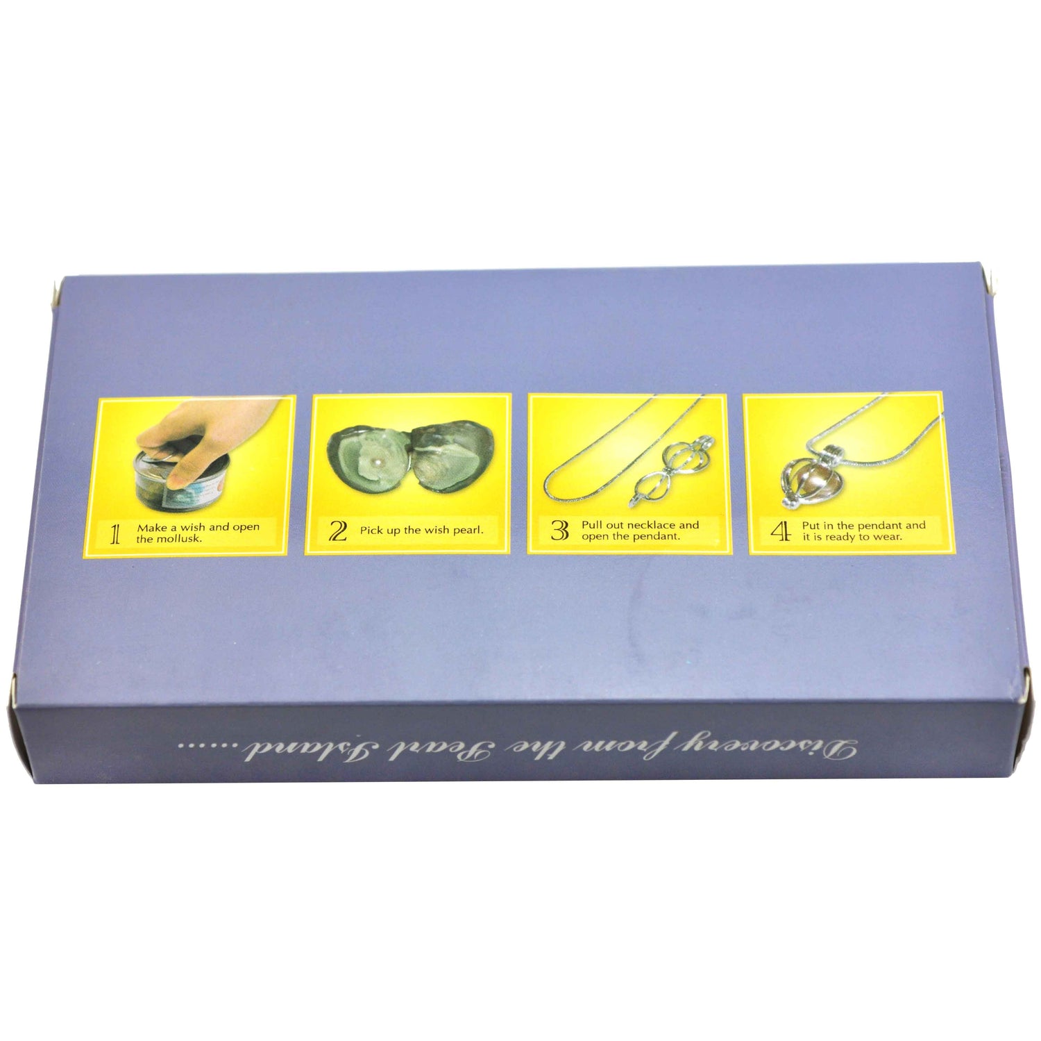 Achterkant van cadeau set wensparel Palmboom