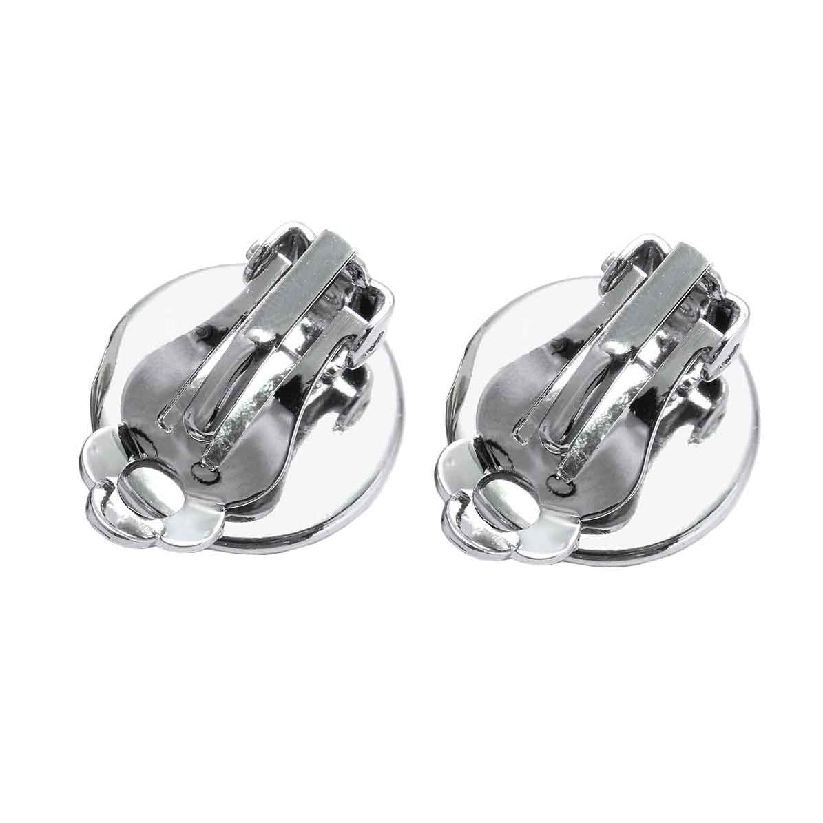 Bruine edelstenen clips oorbellen met goudsteen achterzijde| Goldstone Clips Two