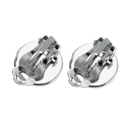 Bruine edelstenen clips oorbellen met goudsteen achterzijde| Goldstone Clips Two