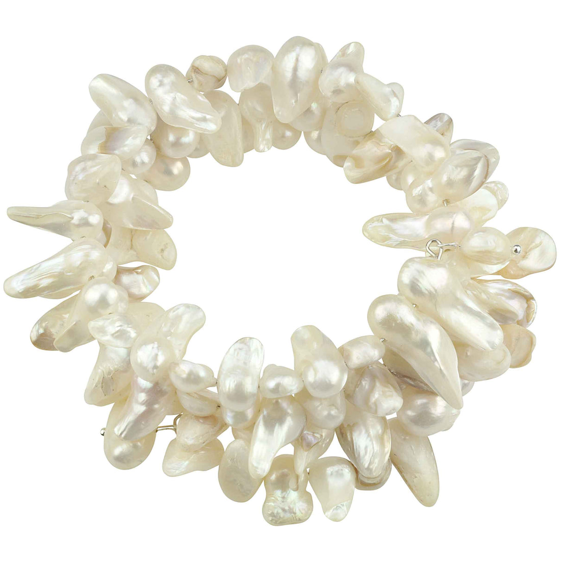 Wit zoetwater parel wikkel armband | Winky