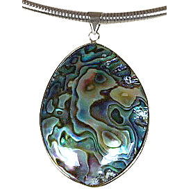 Parelmoeren ketting met abaloon, detail | Big Abalone Silver Spang