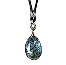 Parelmoeren ketting met abalone, detail | Abalone Nugget