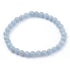 Blauwe edelstenen armband met elastiek en angeliet | Angelite Small