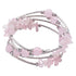 Roze edelstenen wikkelarmband met rozenkwarts | Four Loops Wrap Rose Quartz