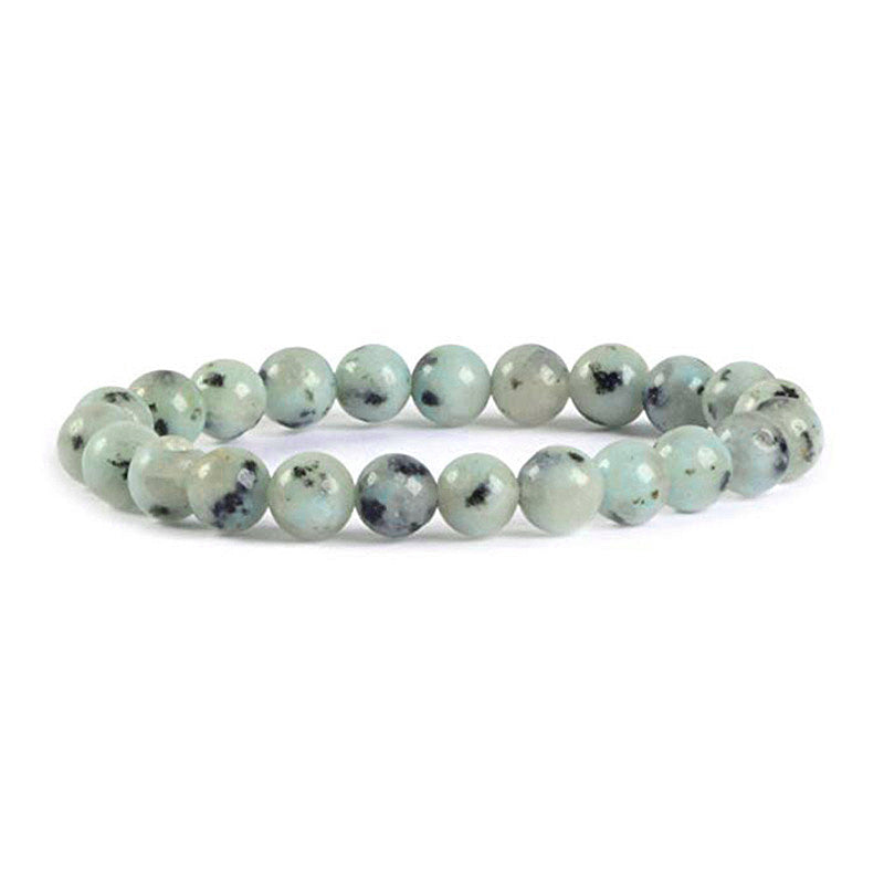 Groen edelstenen armband met labradoriet | Elastisch | Labradorite