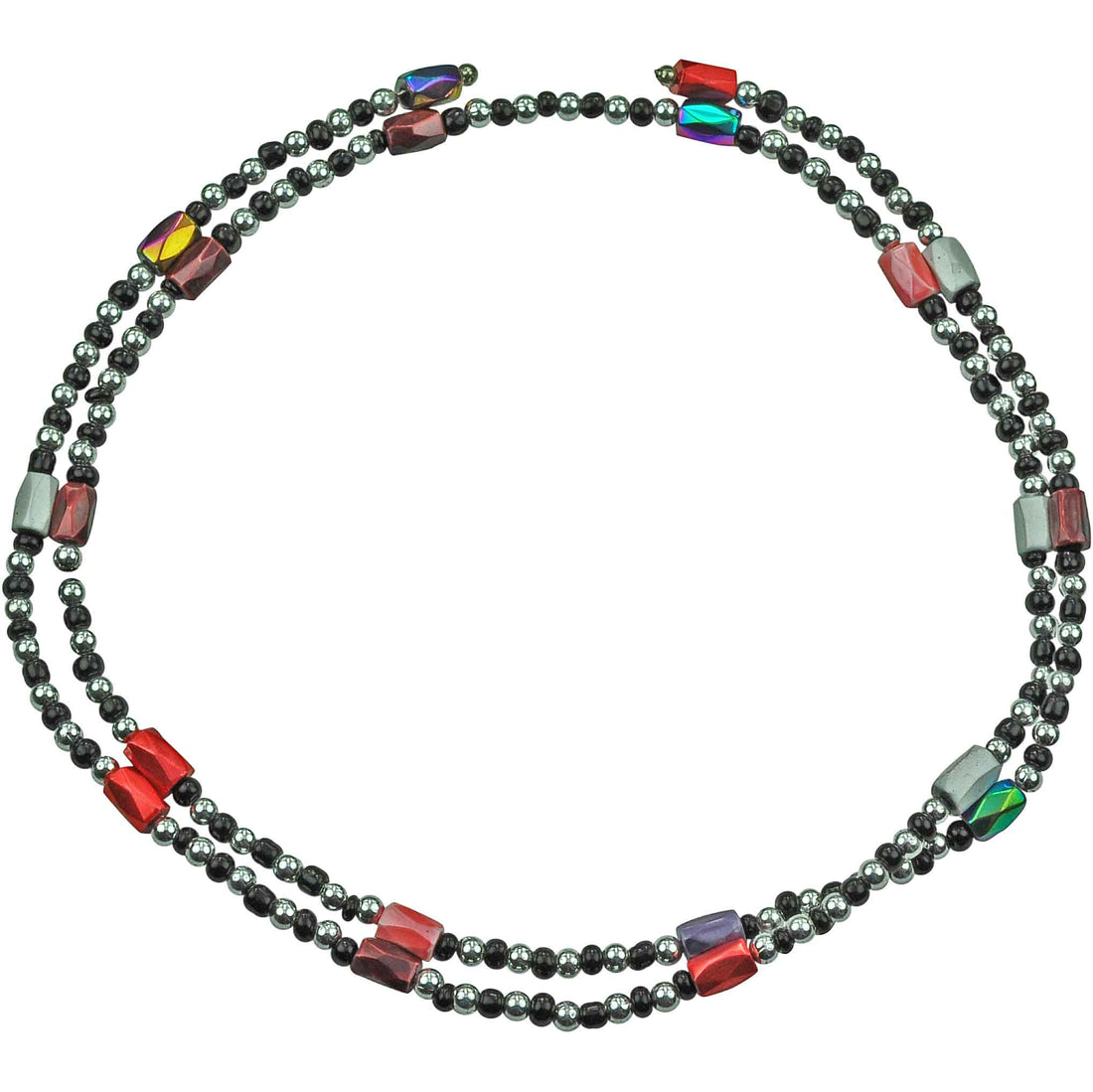 magnetiet ook als ketting te dragen bovenaanzicht | Color Black Magnetite Wrap