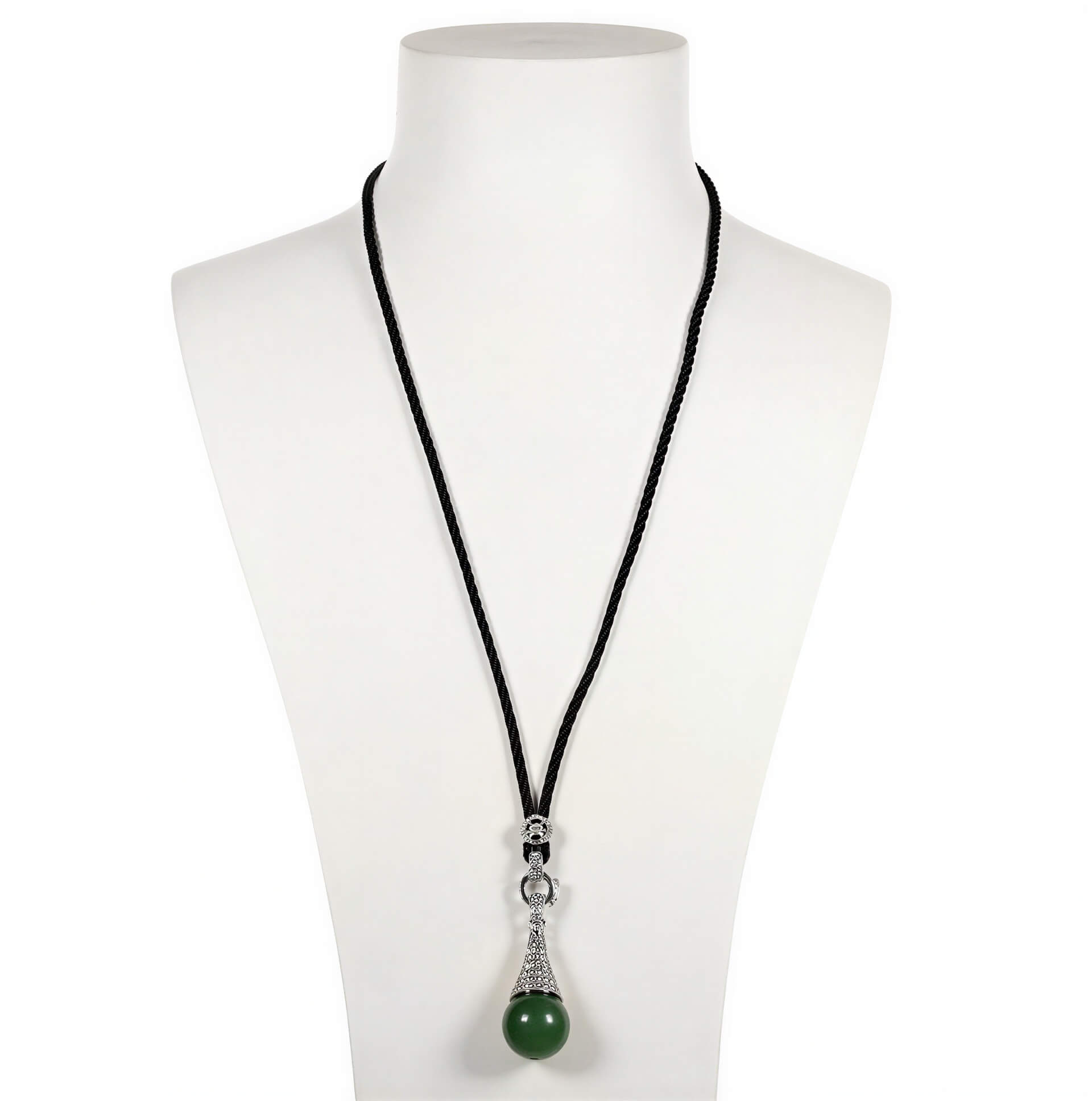 Groene edelstenen ketting met stras steentjes en agaat op buste | Green Agate Bling