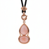 Detail van roze edelstenen ketting met rozenkwarts en rosé goud | Rosé Quartz Gold