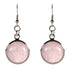 Roze edelstenen oorbellen met rozenkwarts en sterling zilveren oorbelhaakjes, rozenkwarts oorhangers