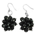 Zwarte edelstenen oorbellen met zwarte agaat en sterling zilver (925) | Black Snow Ball
