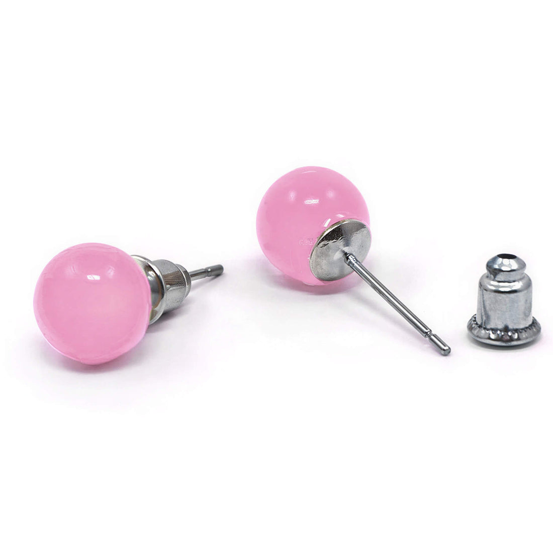 Licht roze edelstenen oorbellen, licht roze edelstenen oorknopjes | Cat&