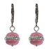 Roze edelstenen oorbellen met stras stenen en sterling zilver | Cat&
