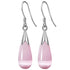 Roze edelstenen oorbellen met kattenoog en sterling zilver (925) | Cat&