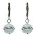 Witte edelstenen oorbellen met stras stenen en sterling zilver | Cat&