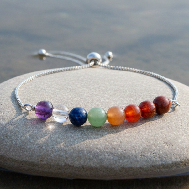 Edelstenen armband Adjustable Gemstone Rainbow - andere omgeving