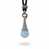 Blauwe edelstenen ketting met stras stenen en zee opaal | Sea Opal Bling