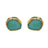 Edelstenen oorknopjes met chrysopraas | Chrysopraas Gold Stud
