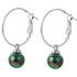 Mother of pearl parel oorbellen met zwarte groen parel aan een creool | Hope Black