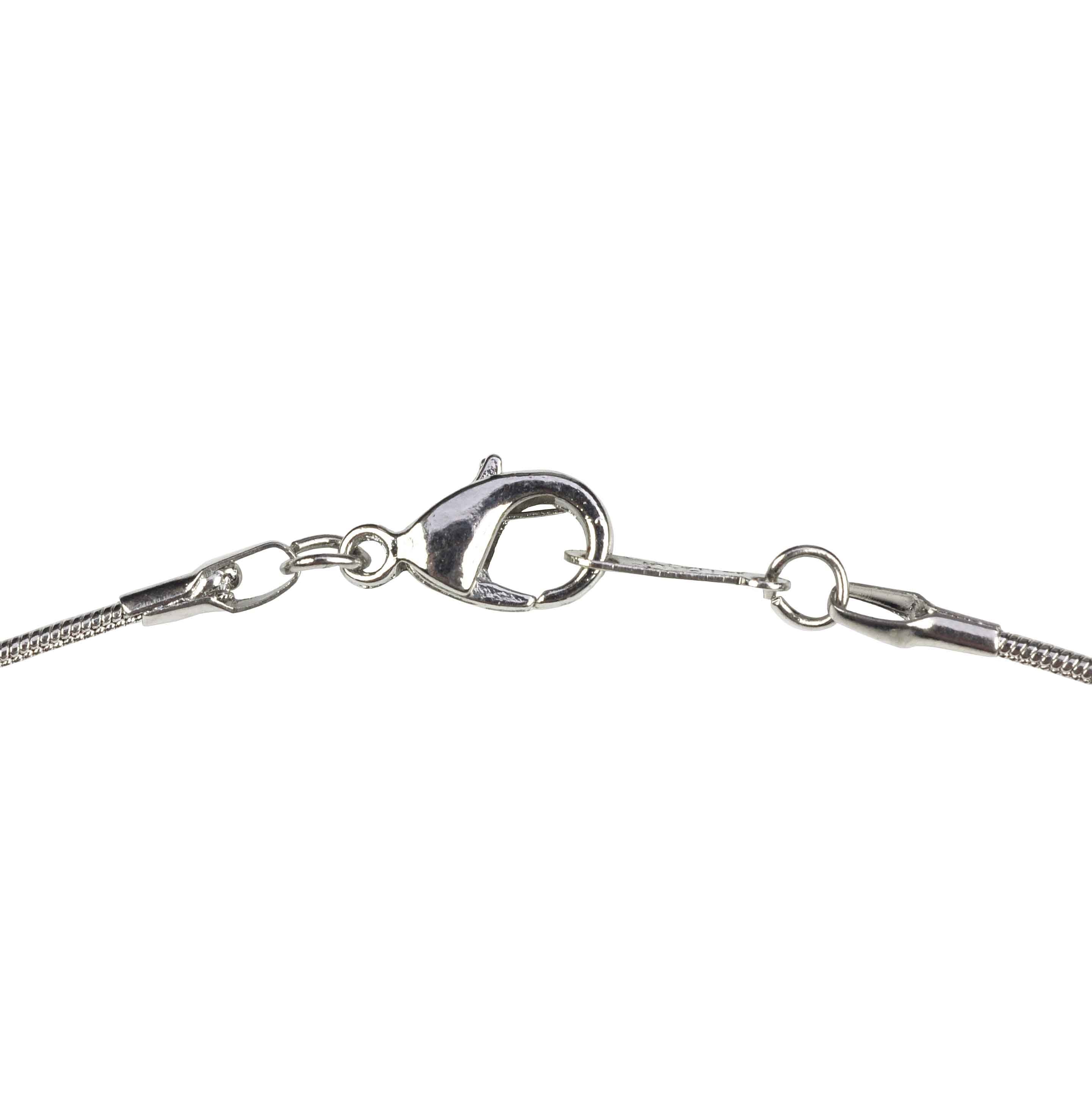 Slotje van mother of pearl parelketting met grijze parel en stras steentjes | Glanie