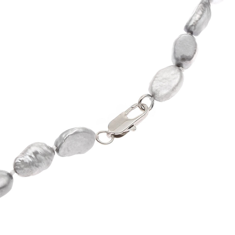 Zoetwater parelketting Baroque Grey