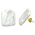 Zoetwater parel oorknoppen met witte vierkante parels en sterling zilver (925) | Pearl Square