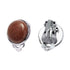 Bruine edelstenen clips oorbellen met goudsteen | Goldstone Clips Two