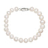 Handgeknoopte parel armband met witte parels en sterling zilver (925) | set Bella