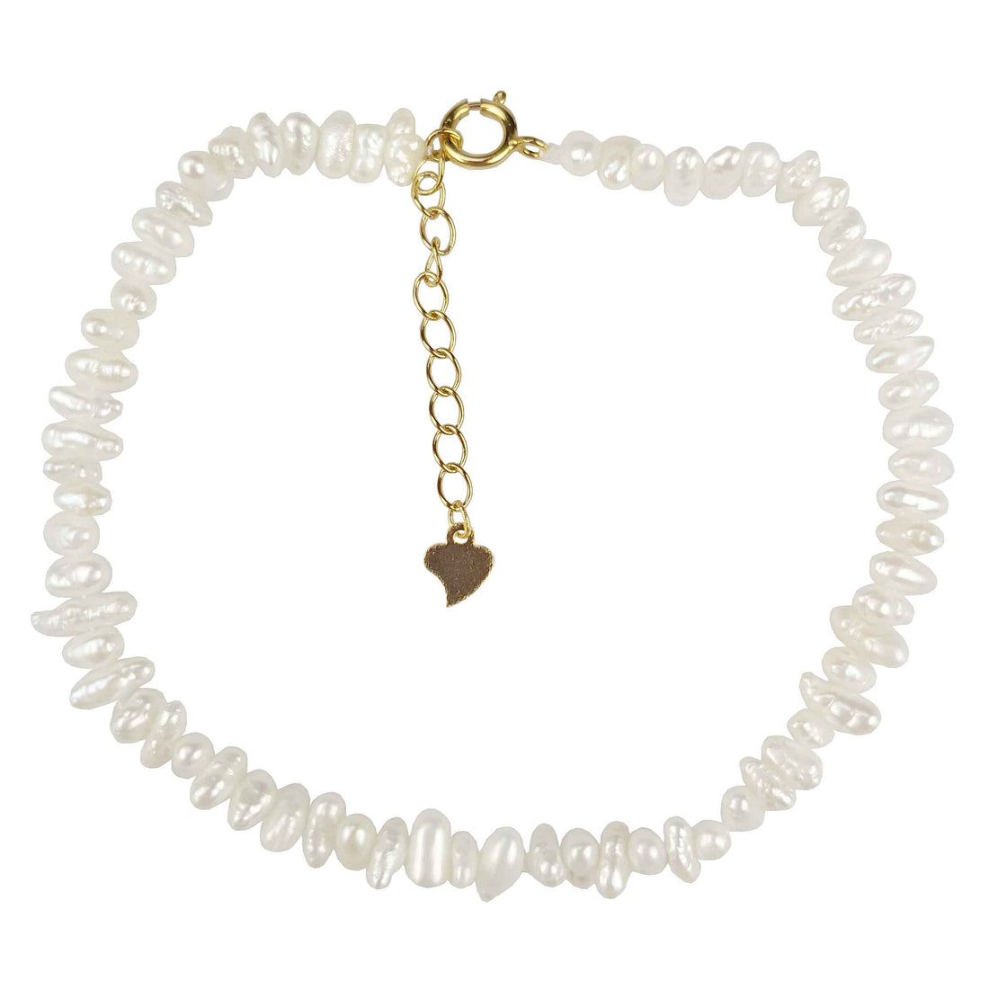 Zoetwater parel armband met kleine witte parels | set Mily