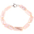 Zoetwater parel armband met zalm kleurige rechthoekige parels en sterling zilver (925) | Pearl Rectangle Peach