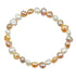 Elastisch zoetwater parel armband met witte, zalm en roze parels | Pearl Soft Colors Pearl Small