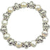 Wit stoer zoetwater parel armband met zilveren tussenringen | Persian Queen