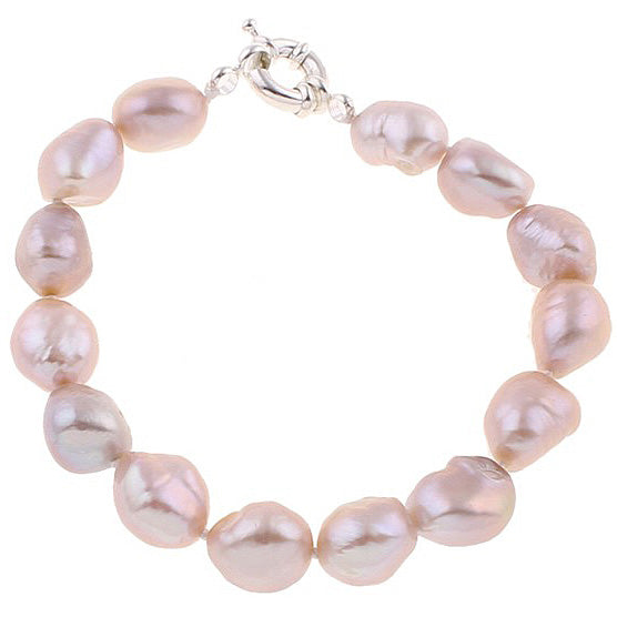 Handgeknoopt roze zoetwater parel armband | Rola Two