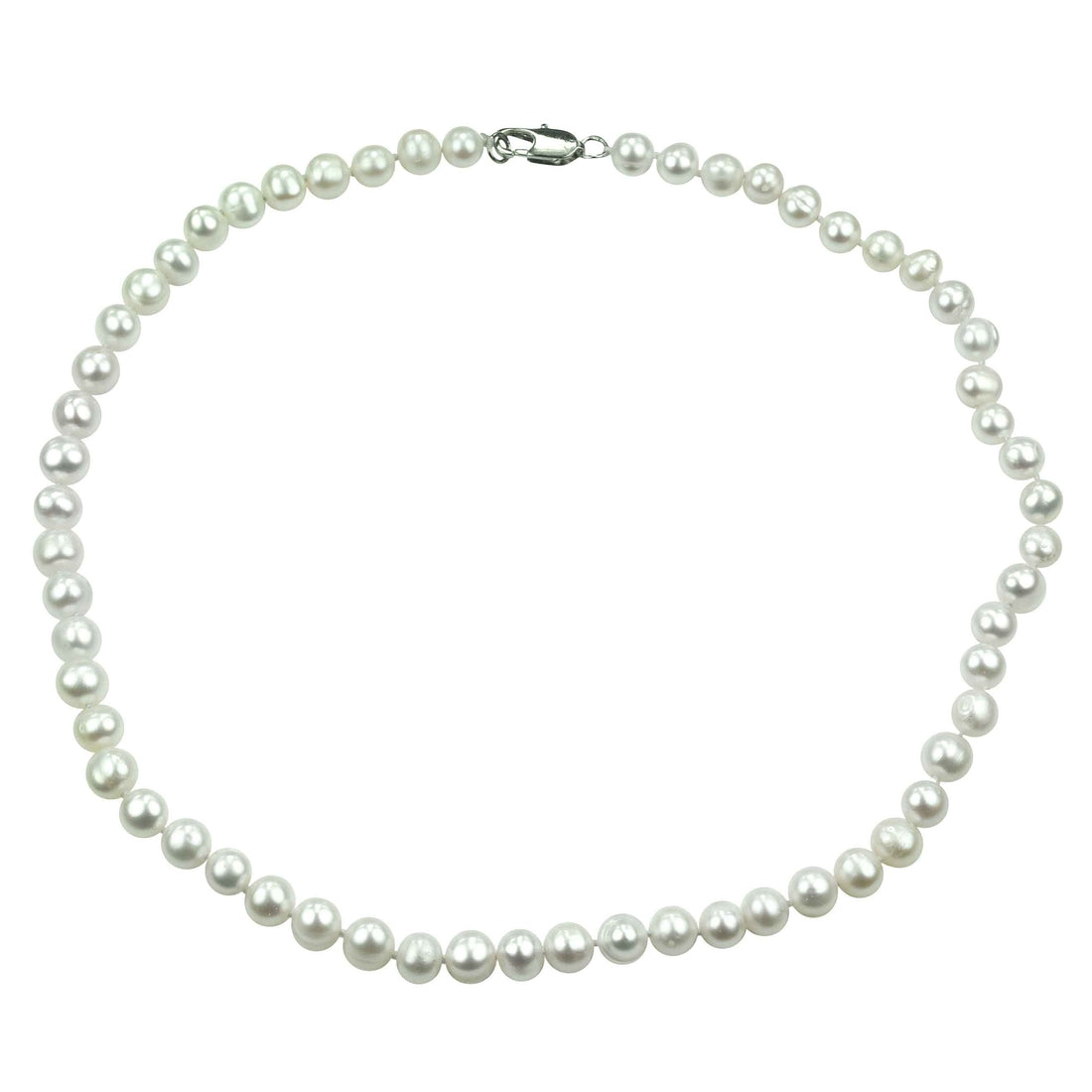 Zoetwater parelketting met witte parels en sterling zilver (925) | Bella Small