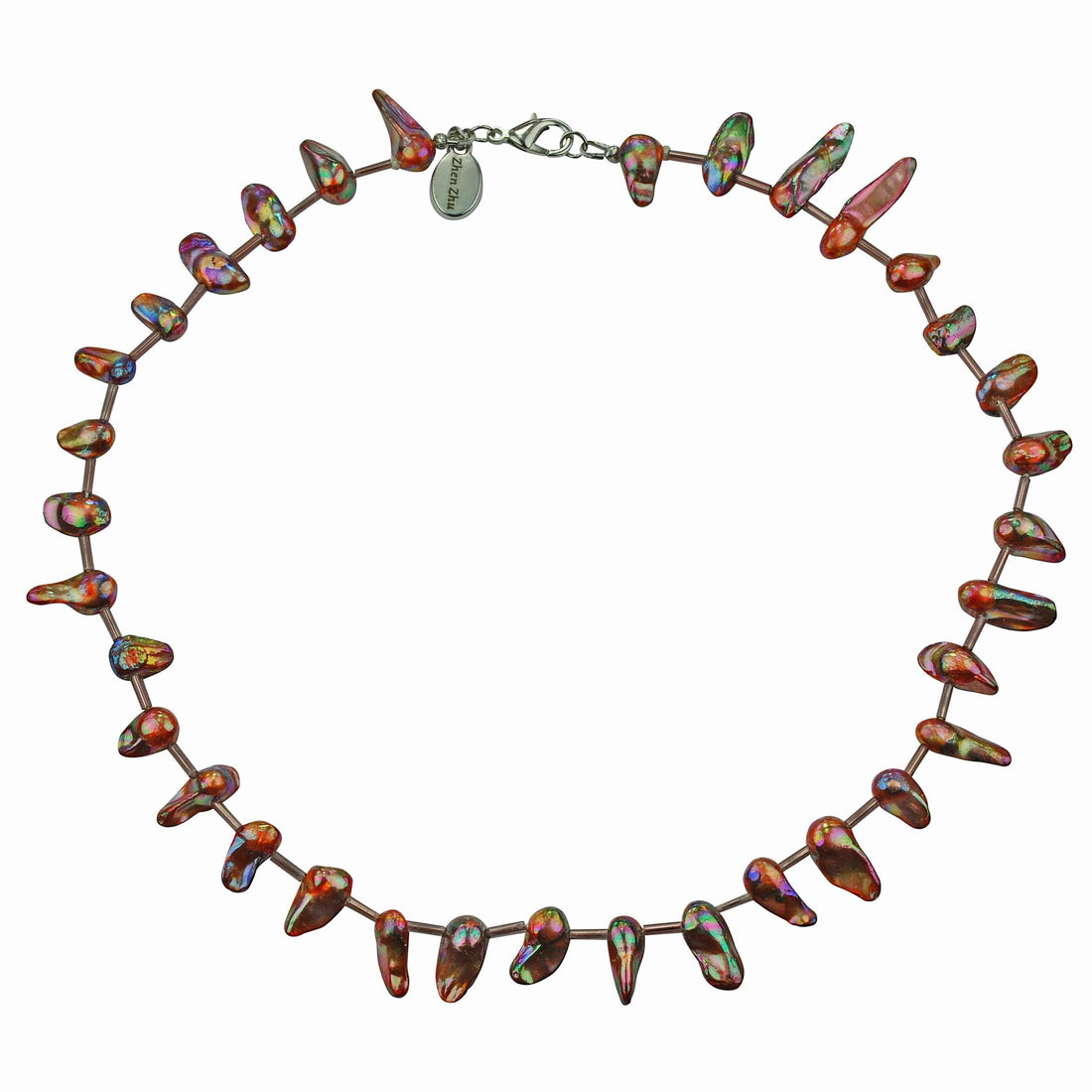 Zoetwater parelketting met bruine parels en sterling zilver | Blister Stick AB Brown