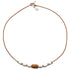 Zoetwater parelketting met echte parels en leer | Parelketting Ibiza Orange