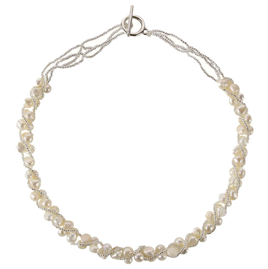 Witte zoetwater parelketting | Monica