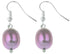 Grijs roze zoetwater parel oorbellen met sterling zilver (925) | Big Grey Rice Pearl 