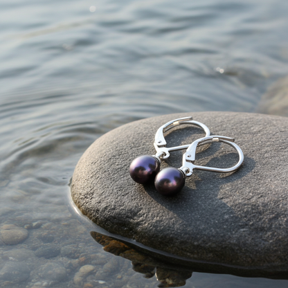 Zoetwater parel oorbellen Dangling Little Pearl