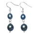 Zoetwater parel oorbellen met blauw zwarte parels en sterling zilver (925) | Dorian