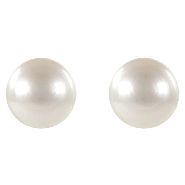 Witte zoetwater parel oorbellen 11,5 mm, parel oorknoppen | Mea 11,5