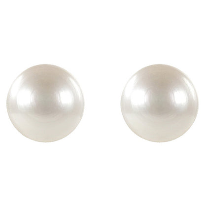 Witte zoetwater parel oorbellen 11,5 mm, parel oorknoppen | Mea 11,5