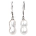 Zoetwater parel oorbellen met witte pinda parel en sterling zilver (925) | Pearl Peanut