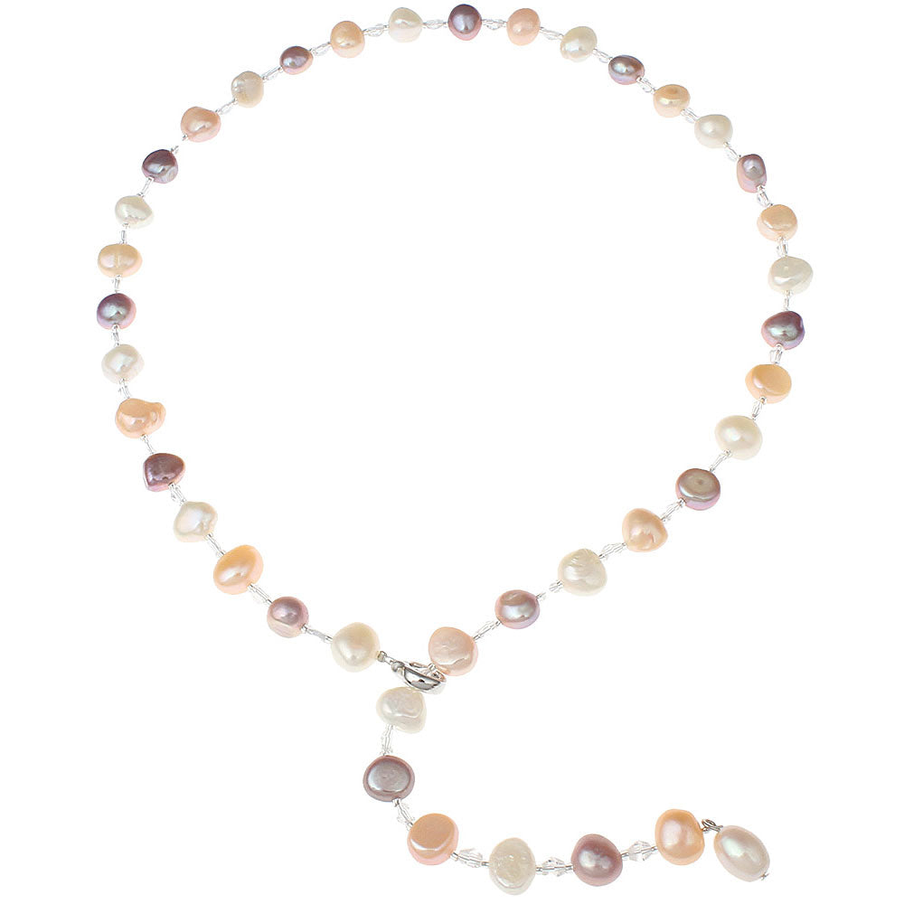 Verstelbare zoetwater parelketting met pastel kleurige parels | Adjustable Pearl Soft Colors