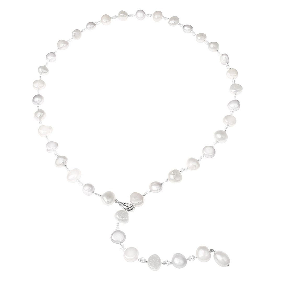 Verstelbare zoetwater parelketting met witte parels | Adjustable Pearl White